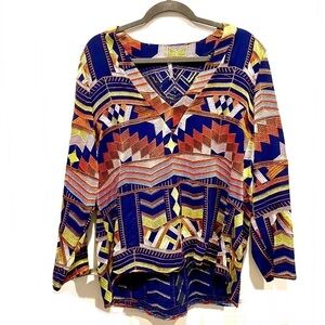 Embroidered v-neck blouse